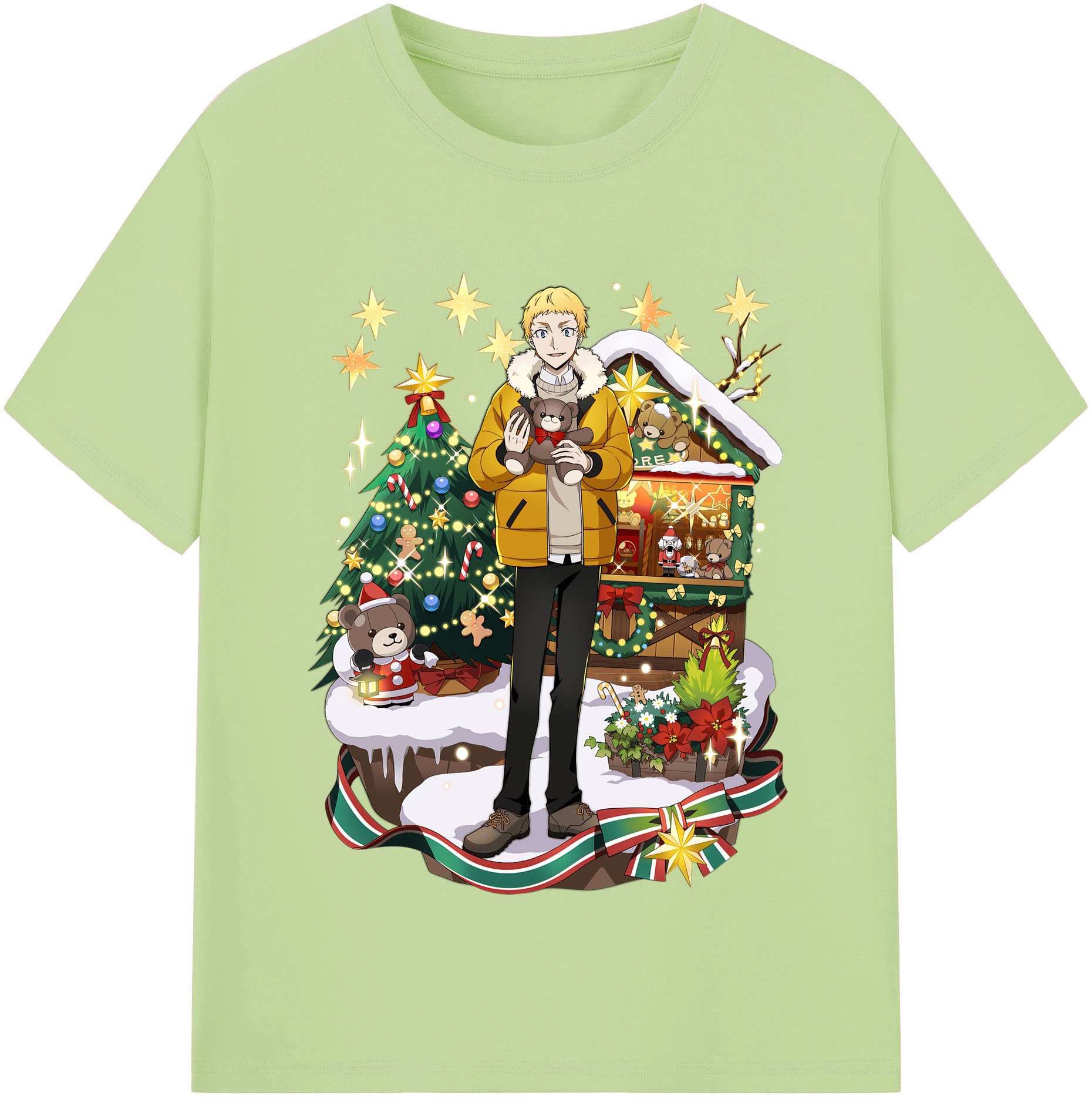 （画像用） 文豪ストレイドッグス Bungo Stray Dogs 綿100％半袖Tシャツ（フロントプリント）